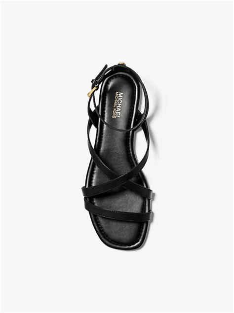 tasha michael kors|Tasha Leather Sandal .